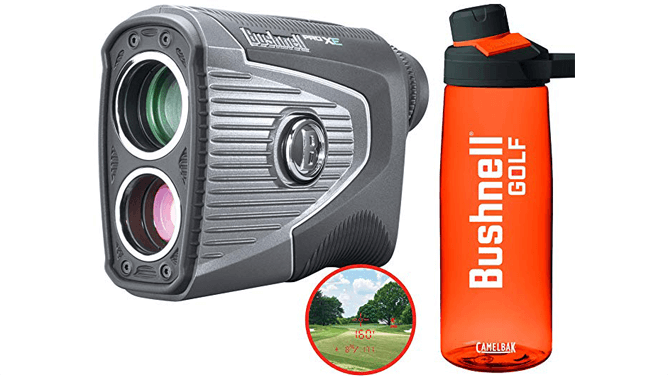 Bushnell Pro XE Golf Laser Rangefinder with Water Bottle